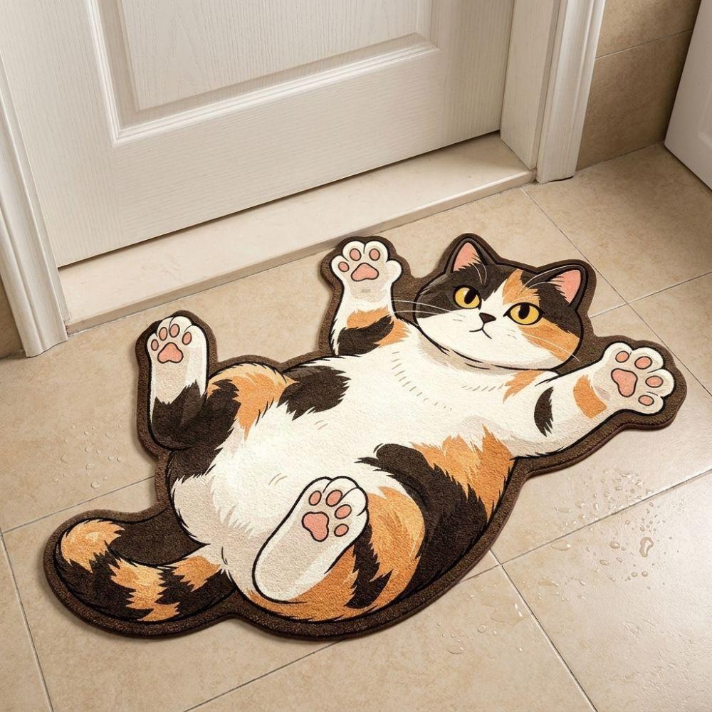 Anti-fouling Home Decor Carpet Non-Slip Cartoon Carpet Cute Cat-Shaped Area Rug  Living Rooms