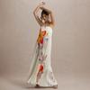 2026 Strapless Pleated Long Dress - Women's European & American Style