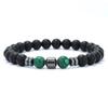 New Design Men Bracelet Jewelry 8mm Black Onyx Tiger Eyes Lava Turquoises Stone Braslet Hombre Suppliers