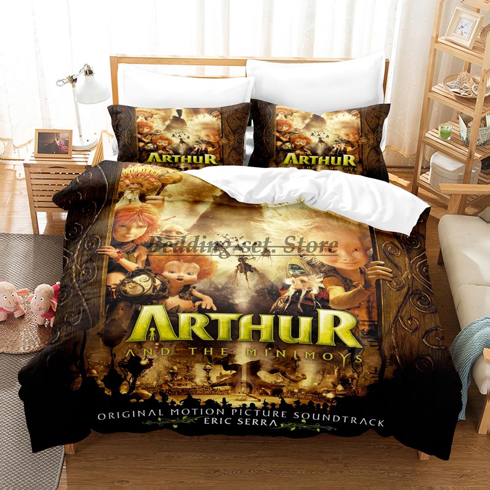 Arthur Et Les Minimoys Bedding Set Single Twin Full Queen King Size Bed Set Aldult Kid Bedroom Duvetcover Sets 2023 Bed Sheet
