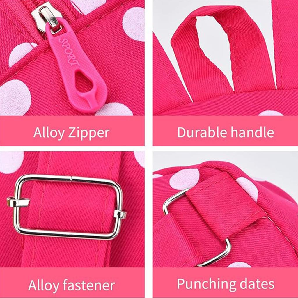 Kindergarten Backpack for Kids, Mini School Bag for Girls, Ergonomic & Ultra Lightweight, 23x25x10cm, Dark Pink
