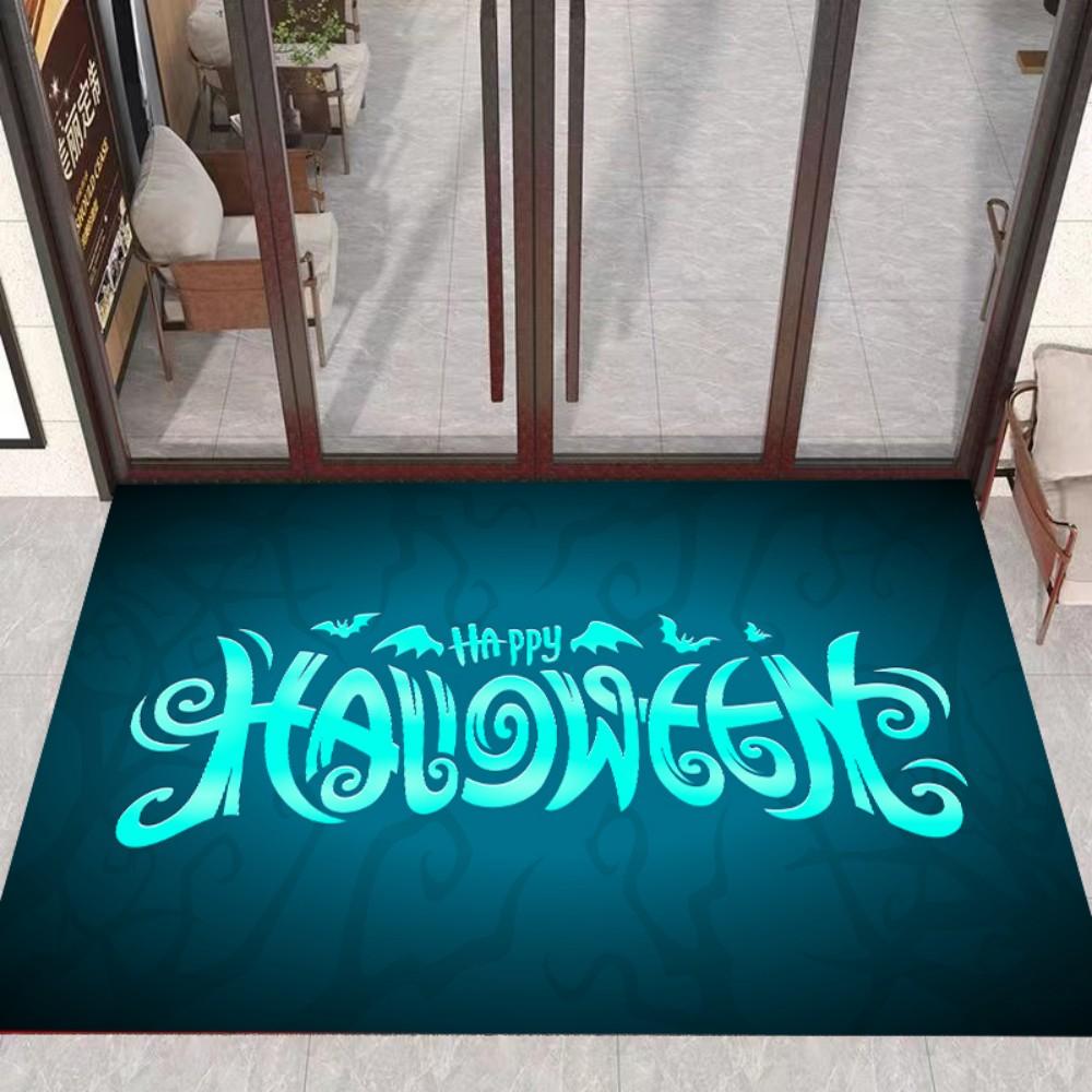 

Halloween Themed Cartoon Pumpkin Ghost Carpet Entrance Door Mat Non Slip Easy To Clean Festive Decorative Carpet 50X80CM(1.6X2.6FT