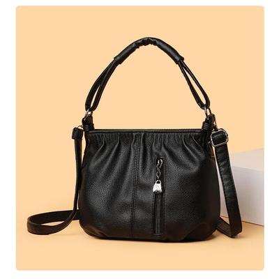 Borsa a tracolla monospalla alla moda per signore Borsa a secchiello morbida in pelle versatile per viaggi casual