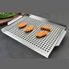 Grilling Tray Stainless Steel Grill Pan Perforated Design Food-Grade Material Efficient Heat Distribution Easy Cleanup