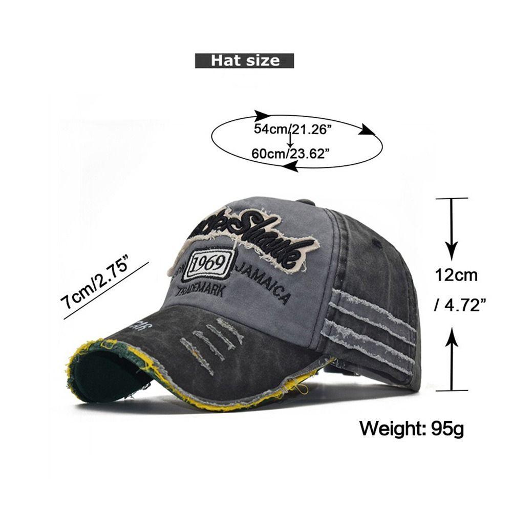 Men Women WASHED DENIM Vintage Baseball Hats Distressed Faded Cap Embroidery Baseball Caps Sunscreen Hats