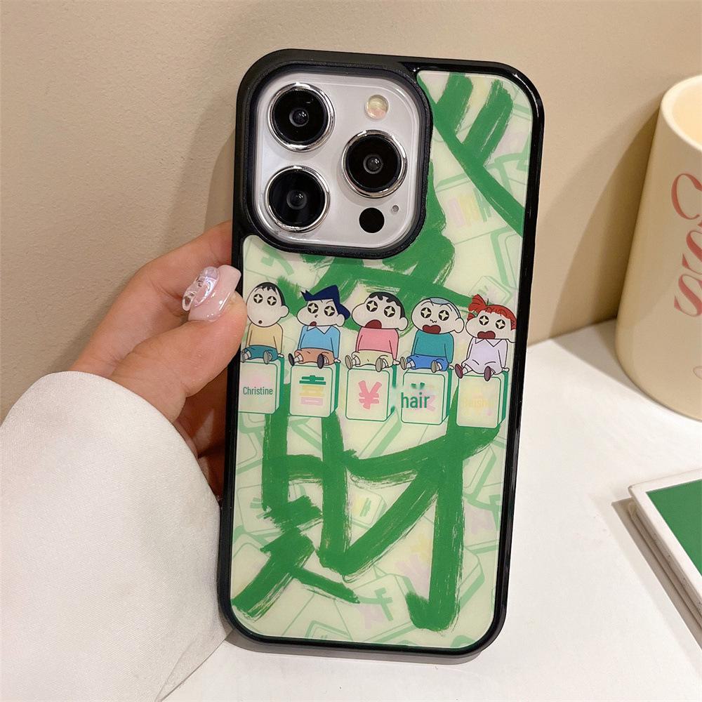 

Green Cartoon Apple iPhone 11 Case with Magnetic Bracket for Female ProMax iPhone 13 Pro