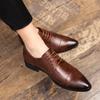 Classic Brogues Leather Shoes For Men  Comfortable Business Party Oxford Shoes Men Trend Men'S Dress Formal Leather Social Shoes