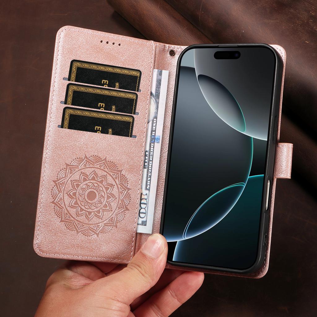 Flip Wallet Case For Samsung Galaxy A33 A53 A73 A22 A32 A52 A72 A42 A17 A16 A15 A14 A13 A12 4G 5G Leather Cover Mandala Embossed