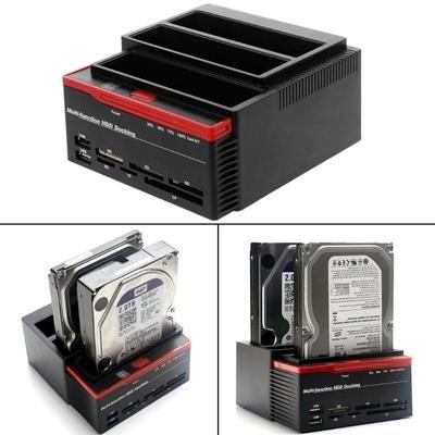 2.5 "/ 3.5" USB 2.0 To 2 SATA 1 IDE HDD Hard Disk Disk Docking Station Card Reader USB2.0 M2 TF SD Slot Hub