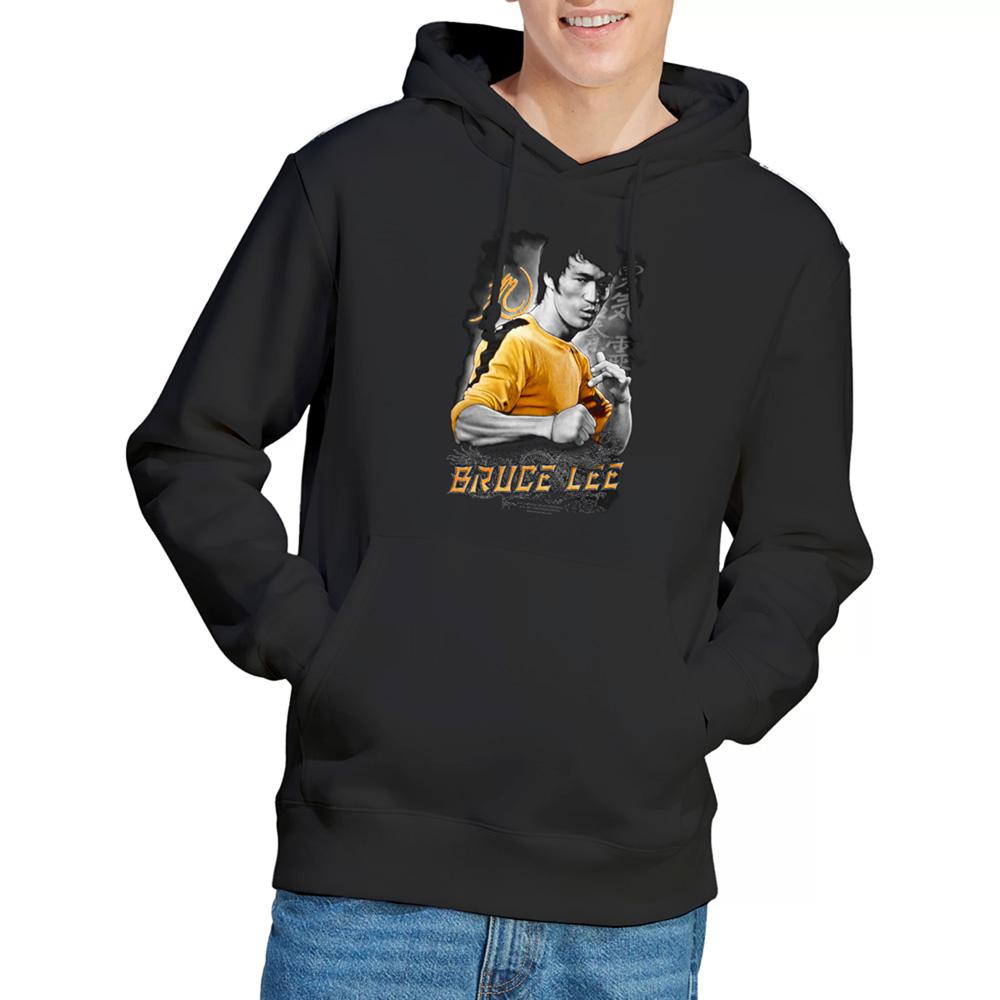 Bruce Lee Unisex Adult Yellow Dragon Hoodie