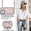 Zipper Crossbody Cards Solt Wallet Leather Case For iPhone 14 15 Pro Max 13 12 11 XR XS 7 8 Plus Ring Holder Strap Purse Cover
