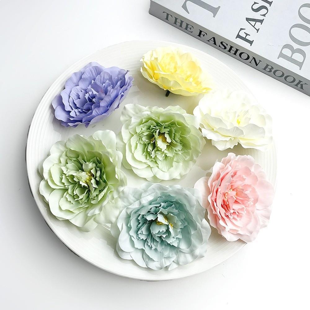 Artificial Flower Hair Clips 9cm Hair Accessories Korean Peony Flower Heads  Party Supplies