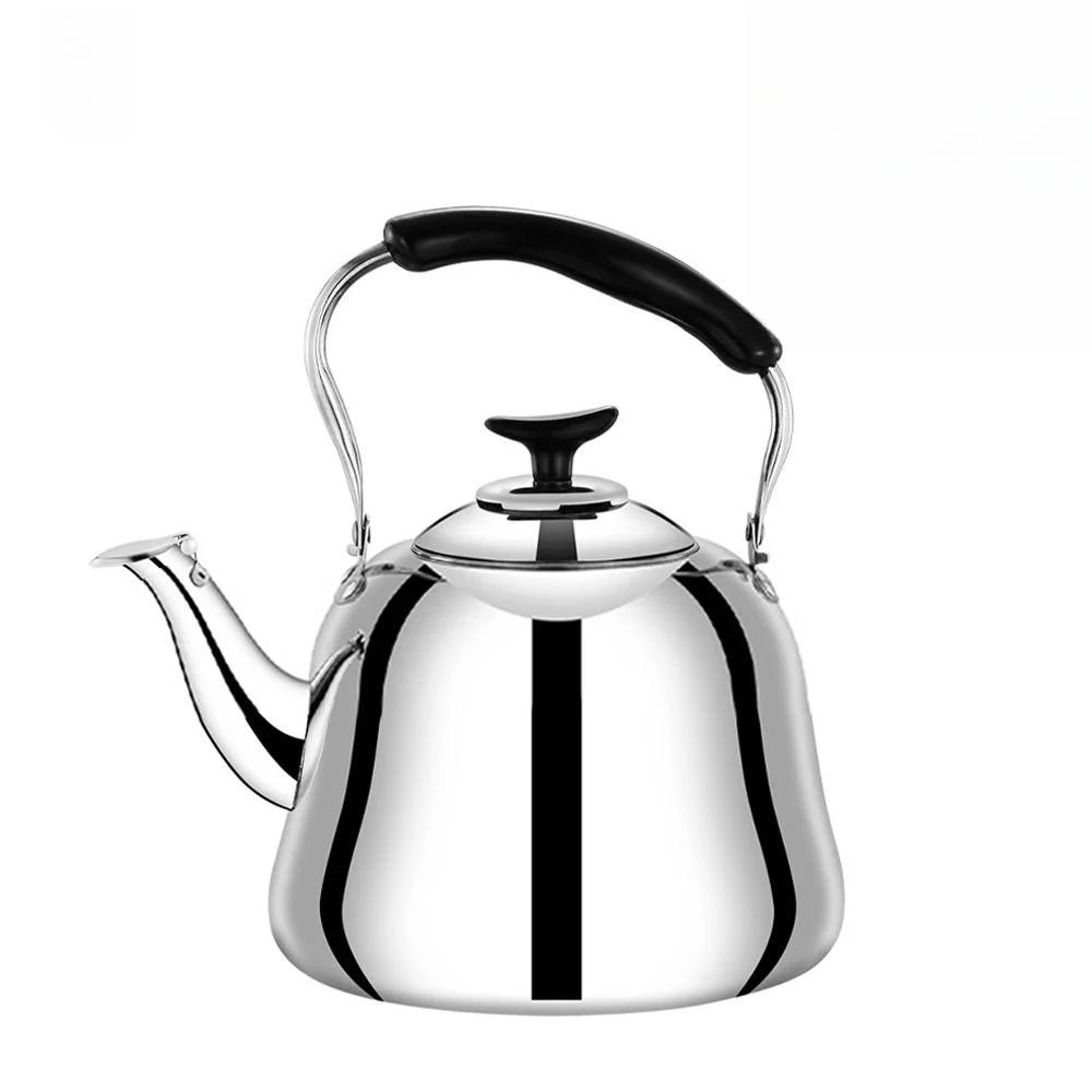 Stainless Steel Tea Kettle with Whistle and Tea Infuser Large Capacity Kettle with Heat Resistant Handle for Home Kitchen Tools