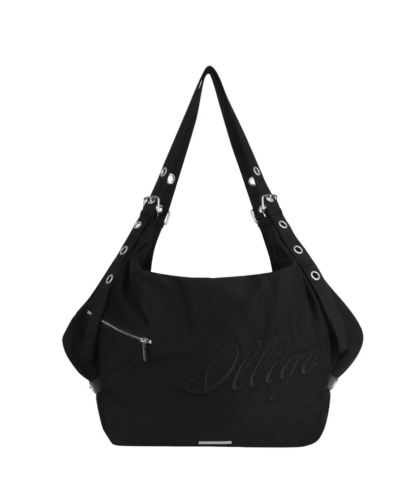 Illigo Letter Big Shoulder Bag Black