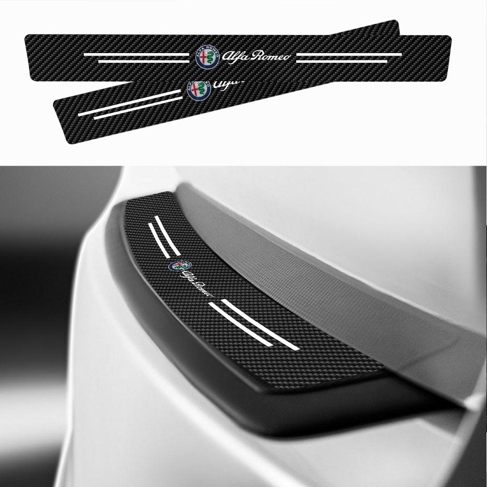 4Pcs Carbon Fiber Car Sticker Auto Door Threshold Waterproof Strip For Alfa Romeo Giulia Stelvio Giulietta 156 159 147 Mito Brer
