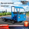 Electric Flatbed Cargo Transport Cart – Blue