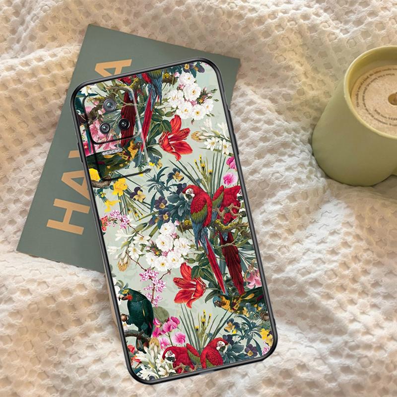 Garden Birds Vintage Tropical FLORAL Case For Xiaomi 14T 13T Pro 11T 12T 13 14 15 Ultra POCO X7 Pro X3 X5 X6 F5 F6 M6 Pro Cover