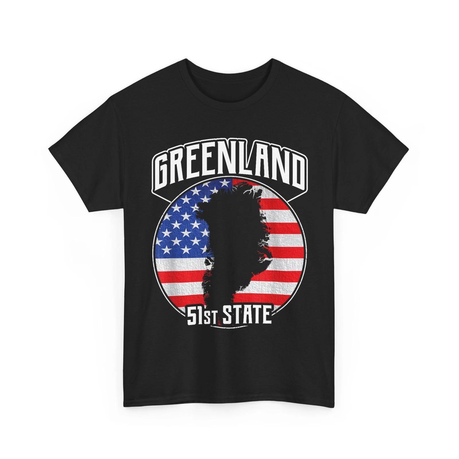 Greenland 51st State Shirt, USA Flag Greenland Map Greenland Lovers Shirt S