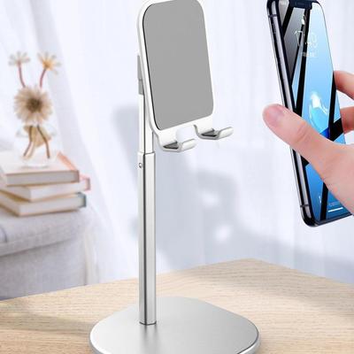 Soporte universal plegable de aleación de aluminio para teléfono y tableta, ideal para transmisiones en vivo y clases en línea.