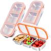 3Compartment Leak Proof Stainless Steel Snack Containers with Lid Small Food Lunch Box for Travel Picnic Camping