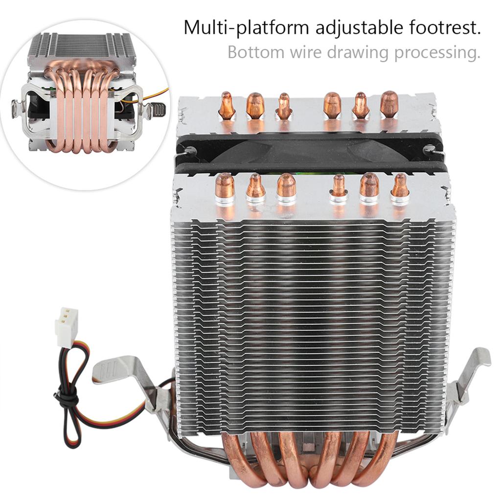 Computer CPU Fans, Sink 6 Heatpipe For LGA Cheap Car Dvd Cooler Heat Player with 1156 1155 1150 775