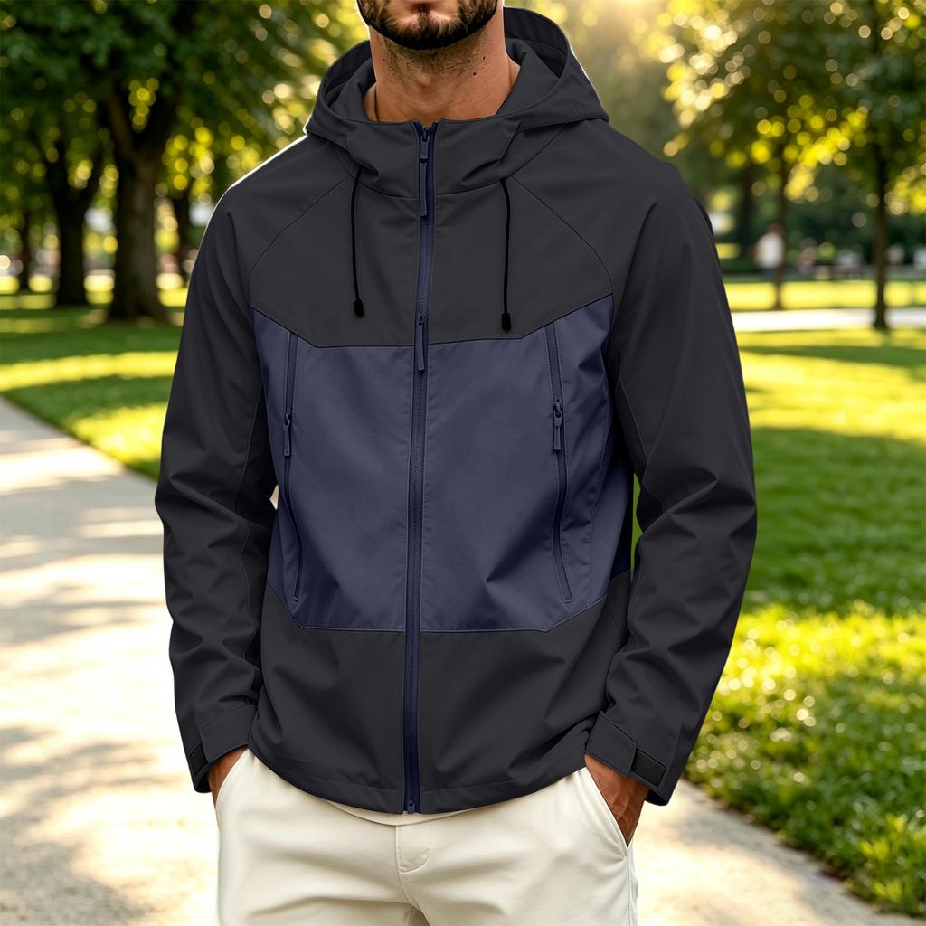 Men's Outdoor Sports Jacket Windbreaker for Hiking Running and