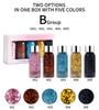 Julystar Body Glitter Gel Set 5 Colors Face & Body Chunky Sequin Liquid Eyeshadow Festival Stage Makeup Sparkling Holographic Cosmetic Kit