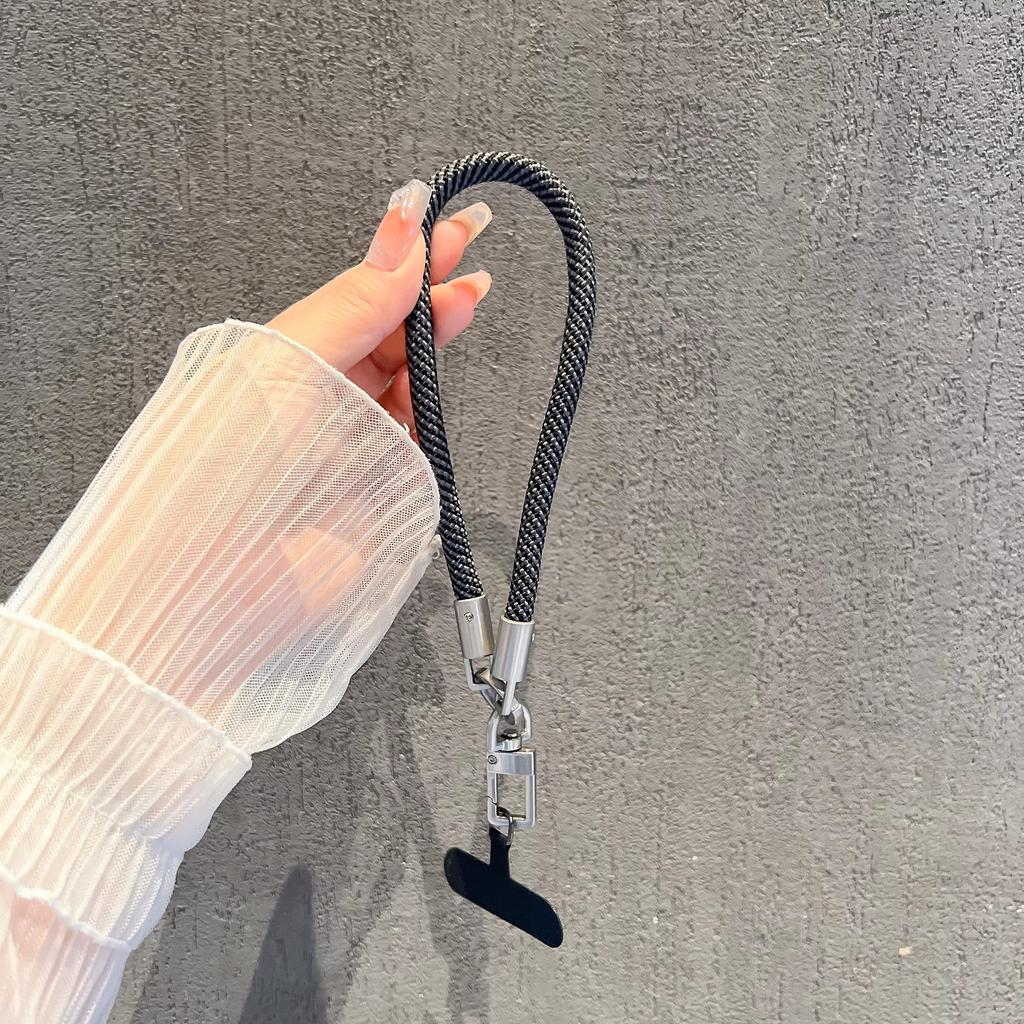 Popular Mobile Phone Lanyard Strong 8mm Nylon Rope Wrist Portable Keychain Bag Pendant Anti-loss Short