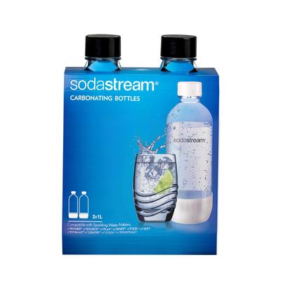 Sodastream 1l Carbonating Black by SodaStream Bottles- (Twin Pack)