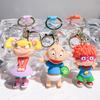Anime Kawaii Rugrats In Paris Keychain Cartoon Naughty Soldier Pendant Car Keyrings Bag Ornament Fashion Related Key Chain Gifts