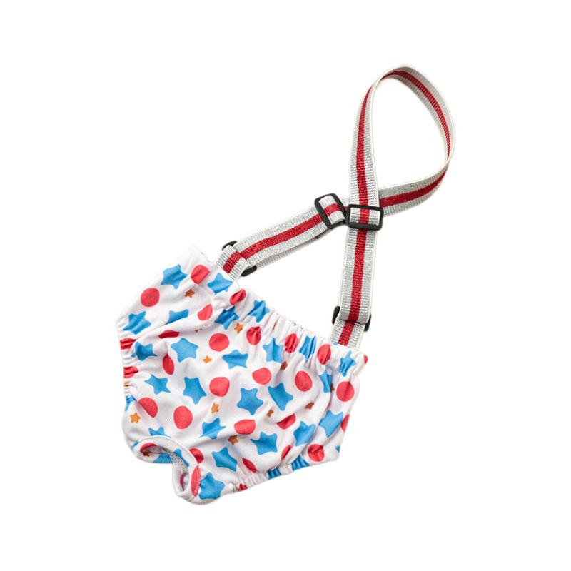 Large Dog Washable Menstrual Pants with Suspenders - Reusable and Safe Pet Physiological Wear.