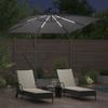 Cantilever Banana Sun Umbrella with LED Light Strips Anthracite 249 X 249 X 250 Cm