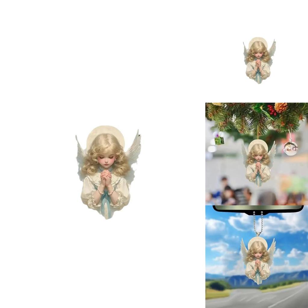 Acrylic Angel Car Interior Decor Pendant For Stylish Vehicle Accessories