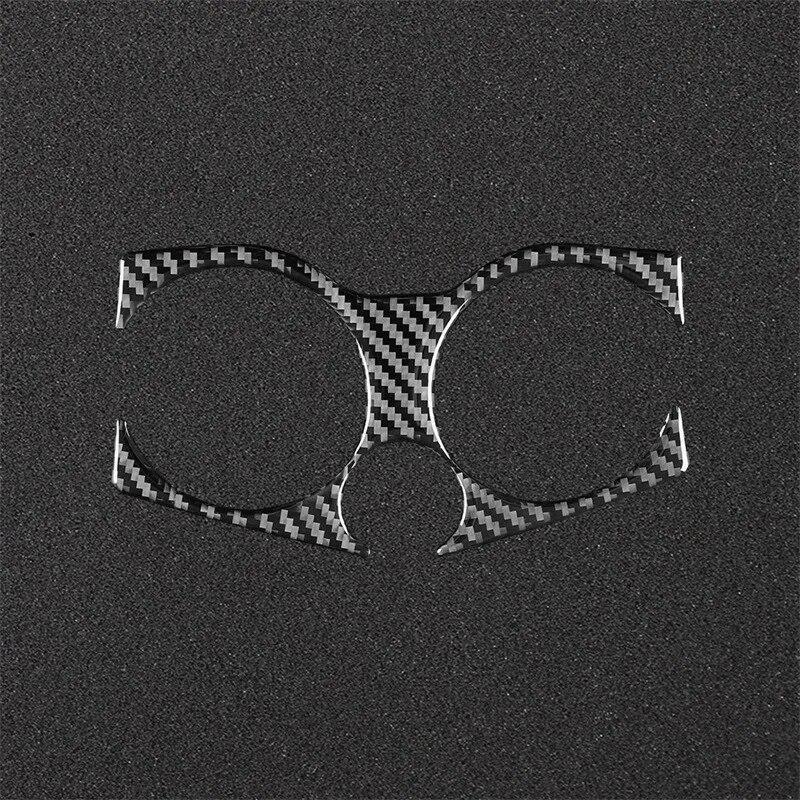 For BMW G20 5 Series 2018- Car Cup Holder Trim Decals Carbon Fiber Sticker Auto Interior Accessories
