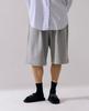 Bajubiju Logo One Tuck Wide Sweat Shorts [Grey]