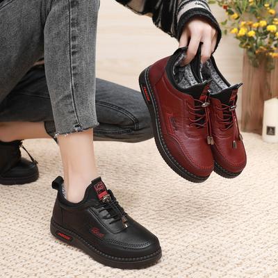 New Autumn and Winter Ladies Plus Velvet Sneakers Thickened Warm and Waterproof Women's Sports Casual Shoes