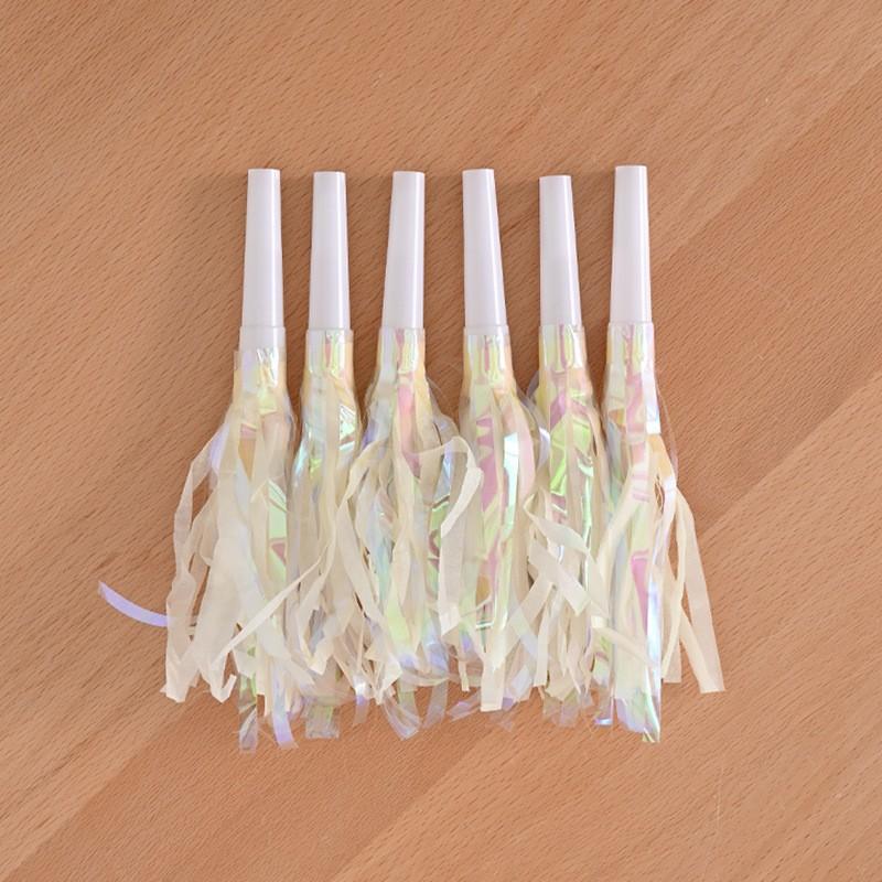 Colorful Tassel Blowing Dragontoy Whistle Birthday Party Wedding Decoration Festival Party Atmosphere Cheering Photography Props