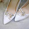 2PCS Crystal Shoe Clips Wedding Bridal Shoe Buckles Rhinestones Shoe Flowers for Party Decoration Wedding Craft Acces