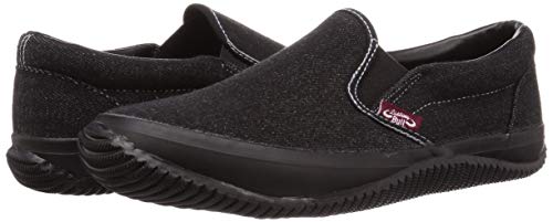 Fukuyama Rubber Lasting Bull Work Slip-On Sneakers, Men's, Black, Size 26.0 cm, LB-024