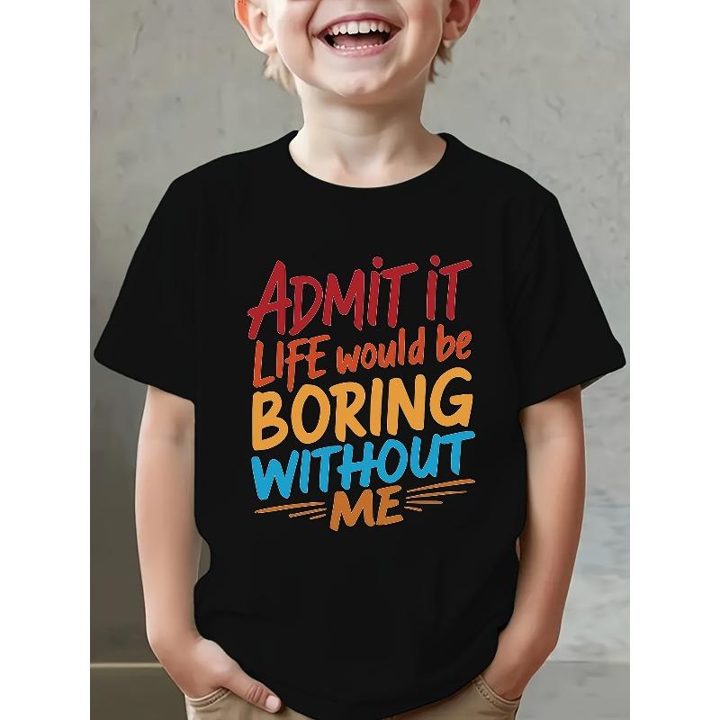 

European sizes Summer Fashion Short-Sleeve T-Shirt for Boys with The Print 98cm чёрный