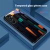 Creative Block For Samsung Galaxy A15 5G 54 4G 51 50 24 35 90 71 12 51 53 52S 80 22 34 Black Tempered Glass Phone Case