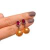 Huayei Jewelry Tiktok New Pearl Stud Pearl Inlaid Gemstone Pearl