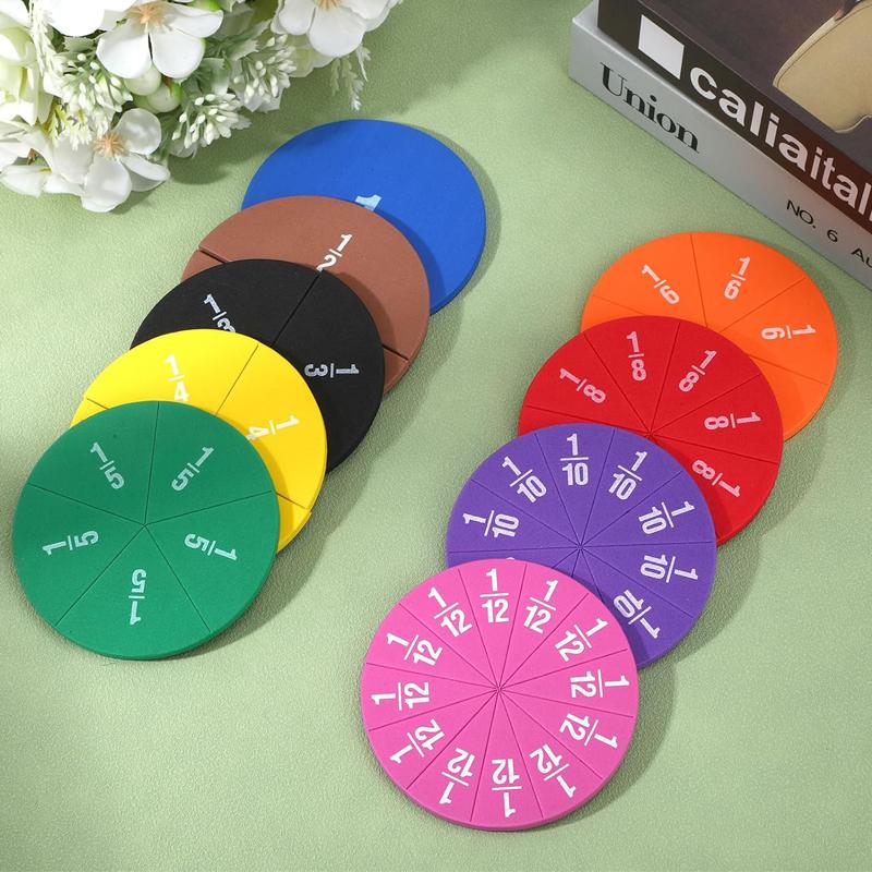 Toys Educational Magnetic Fractions Puzzle Fraction Tiles Circles Math Manipulatives Montessori For Best Gifts Kids Children