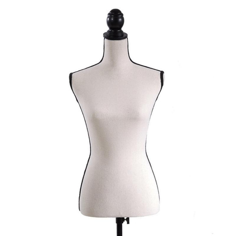 Female Mannequin with bracket base -Half Body Model Clothing Sewing Model - Adjustable Dress Form Mannequin for Sewing
