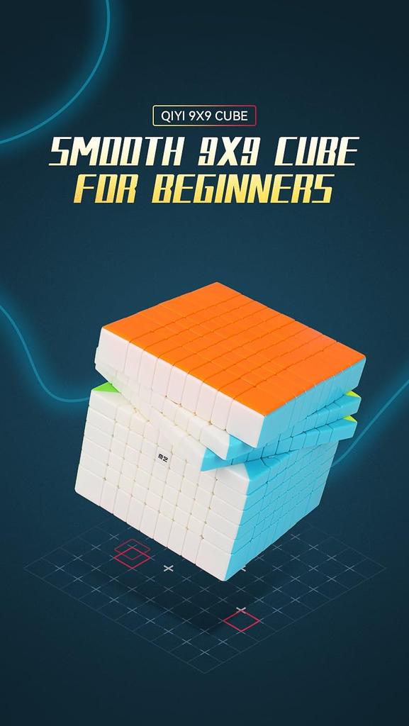 Bucubke QY 9x9 Stickerless Puzzle Magic Cube Genuine QY 9x9x9 Magic Cube 75MM Puzzle Cube