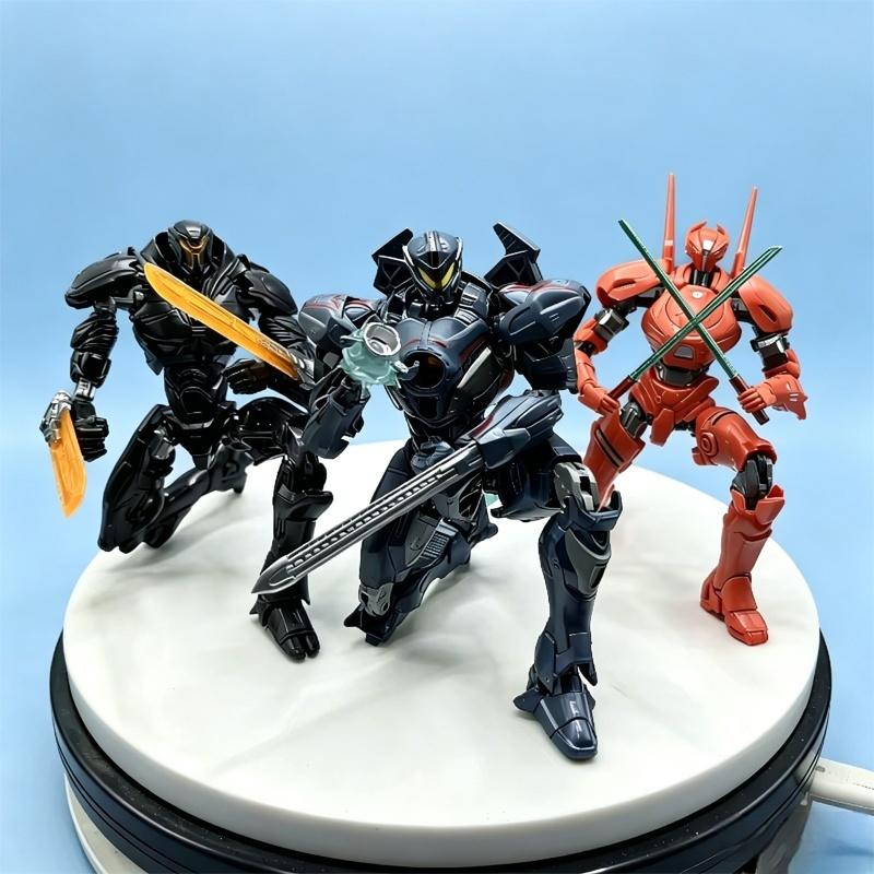 Pacific 2 Ensemble de Figurines Mecha Statue de Robot Articulé Modèle en PVC Ornement de Bureau Cadeau Hobby Pour Collectionneurs de Jouets Mecha de Science-Fiction