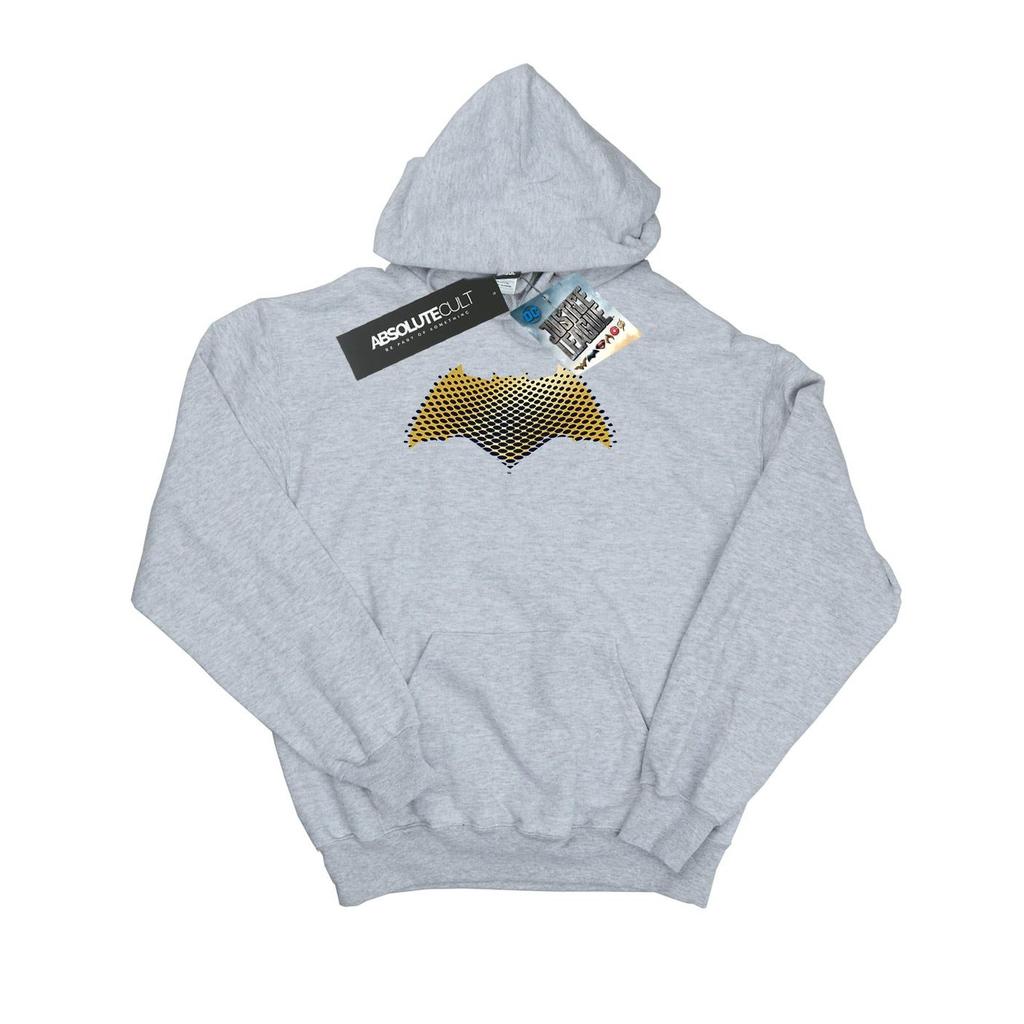 DC Comics Womens/Ladies Justice League Movie Batman Logo Textured Hoodie