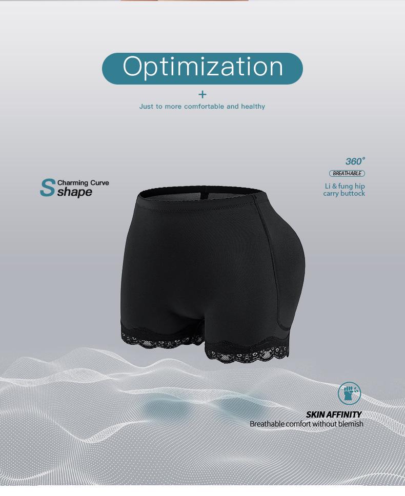 Women's Butt-Lifting & Hip-Enhancing Shaping Pants with Lace Trim Inserts