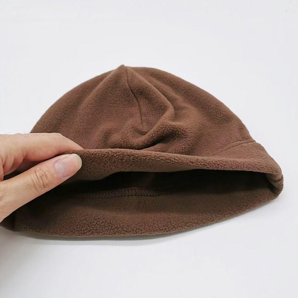 Slouchy Beanie Hat Polar Fleece Fleece Sports Hat Winter Running Cycling Cap for Men Women