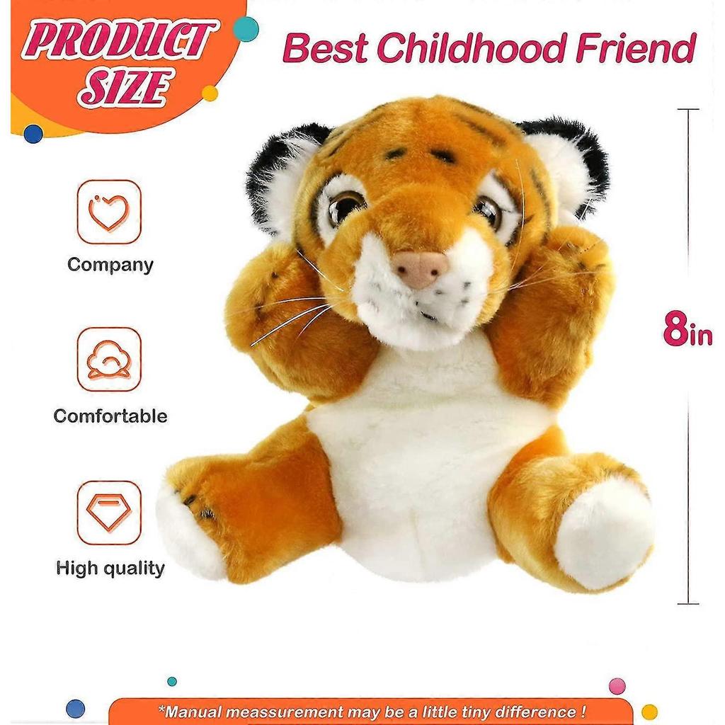 Tiger Hand Puppet Zoo Animal Puppets Jungle Friends Plush Toy For Imaginative